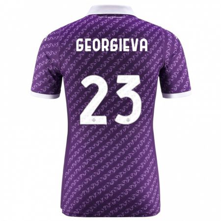 Kandiny Kinder Marina Georgieva #23 Violett Heimtrikot Trikot 2023/24 T-Shirt Österreich