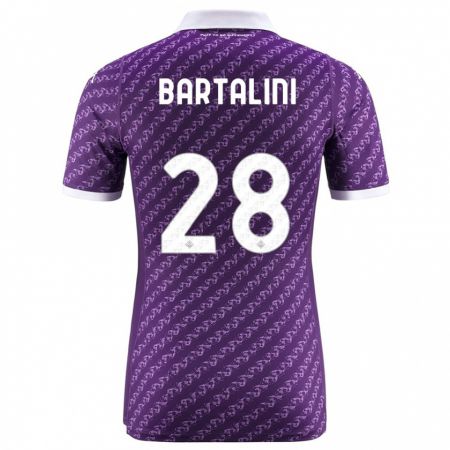 Kandiny Bambino Maglia Viola Bartalini #28 Viola Kit Gara Home 2023/24 Maglietta