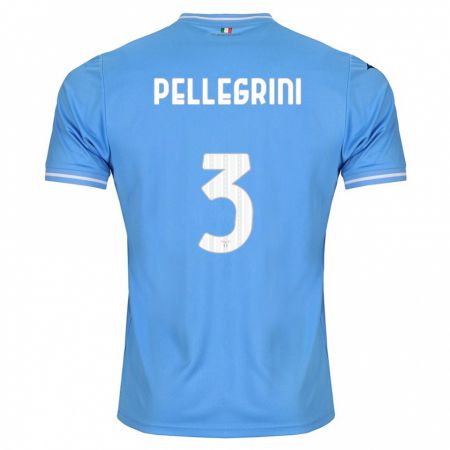 Kandiny Kinder Luca Pellegrini #3 Blau Heimtrikot Trikot 2023/24 T-Shirt Österreich