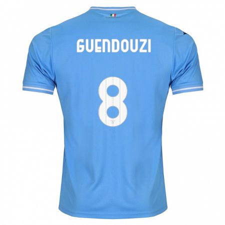 Kandiny Kinderen Mattéo Guendouzi #8 Blauw Thuisshirt Thuistenue 2023/24 T-Shirt België