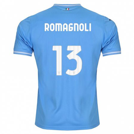 Kandiny Kinderen Alessio Romagnoli #13 Blauw Thuisshirt Thuistenue 2023/24 T-Shirt België