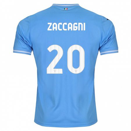 Kandiny Kinderen Mattia Zaccagni #20 Blauw Thuisshirt Thuistenue 2023/24 T-Shirt België