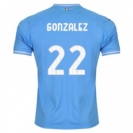 Kandiny Kinder Diego González #22 Blau Heimtrikot Trikot 2023/24 T-Shirt Österreich