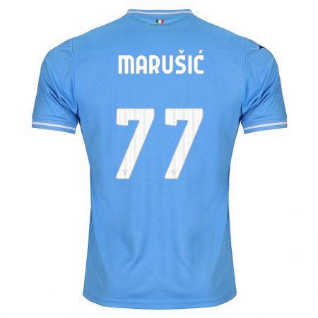 Kandiny Bambino Maglia Adam Marusic #77 Blu Kit Gara Home 2023/24 Maglietta