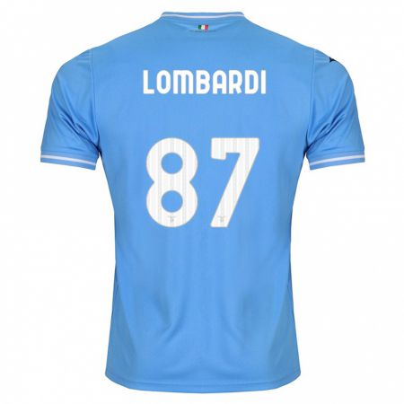 Kandiny Kinderen Cristiano Lombardi #87 Blauw Thuisshirt Thuistenue 2023/24 T-Shirt België