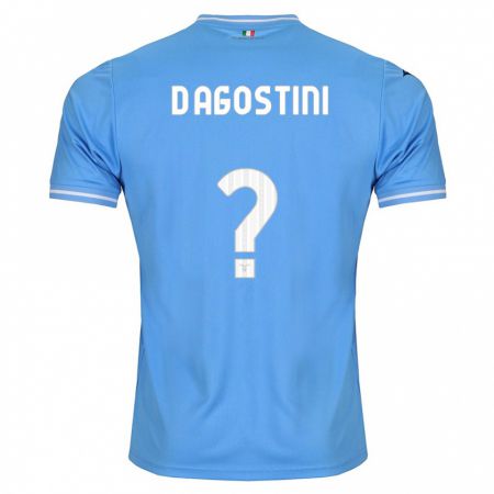 Kandiny Kinderen Stefano D'agostini #0 Blauw Thuisshirt Thuistenue 2023/24 T-Shirt België