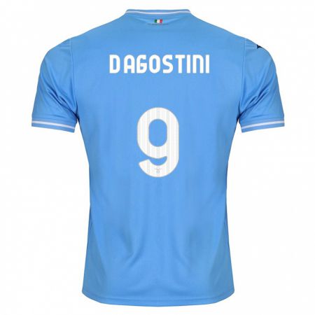 Kandiny Kinderen Lorenzo D'agostini #9 Blauw Thuisshirt Thuistenue 2023/24 T-Shirt België