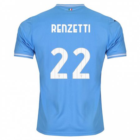 Kandiny Kinderen Davide Renzetti #22 Blauw Thuisshirt Thuistenue 2023/24 T-Shirt België