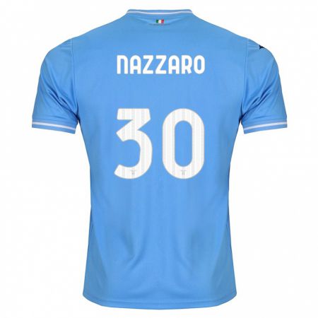 Kandiny Kinderen Marco Nazzaro #30 Blauw Thuisshirt Thuistenue 2023/24 T-Shirt België