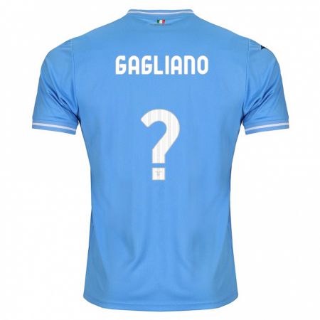 Kandiny Kinderen Mattia Gagliano #0 Blauw Thuisshirt Thuistenue 2023/24 T-Shirt België