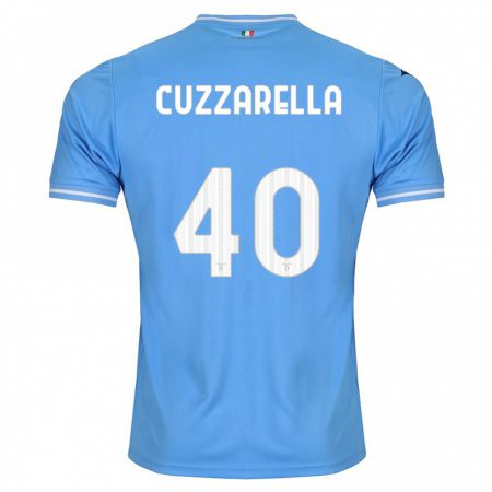 Kandiny Kinder Cristian Cuzzarella #40 Blau Heimtrikot Trikot 2023/24 T-Shirt Österreich