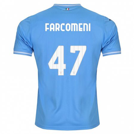 Kandiny Kinder Valerio Farcomeni #47 Blau Heimtrikot Trikot 2023/24 T-Shirt Österreich