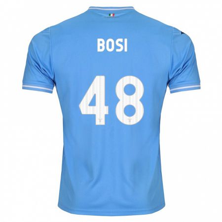 Kandiny Kinderen Gioele Bosi #48 Blauw Thuisshirt Thuistenue 2023/24 T-Shirt België