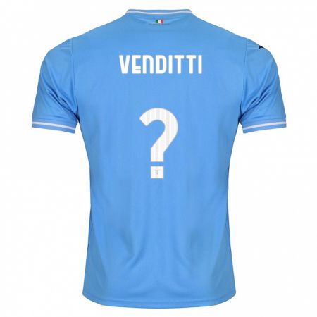 Kandiny Kinder Pietro Venditti #0 Blau Heimtrikot Trikot 2023/24 T-Shirt Österreich