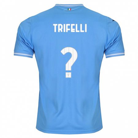 Kandiny Kinderen Cristiano Trifelli #0 Blauw Thuisshirt Thuistenue 2023/24 T-Shirt België