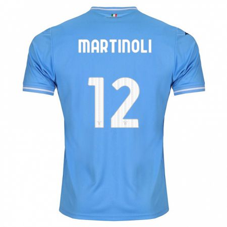 Kandiny Bambino Maglia Elettra Martinoli #12 Blu Kit Gara Home 2023/24 Maglietta