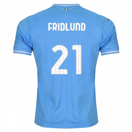 Kandiny Kinderen Johanne Fridlund #21 Blauw Thuisshirt Thuistenue 2023/24 T-Shirt België