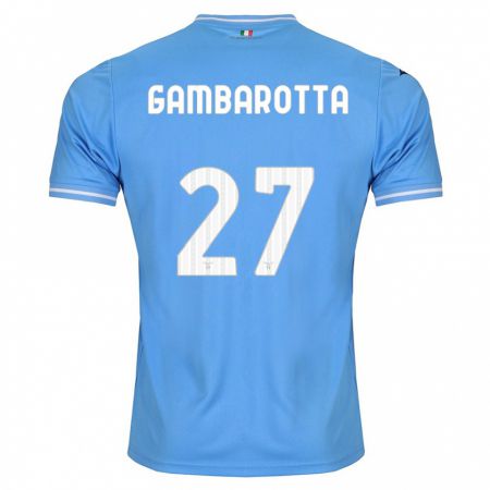 Kandiny Kinderen Margot Gambarotta #27 Blauw Thuisshirt Thuistenue 2023/24 T-Shirt België