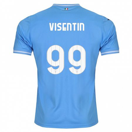 Kandiny Kinderen Noemi Visentin #99 Blauw Thuisshirt Thuistenue 2023/24 T-Shirt België