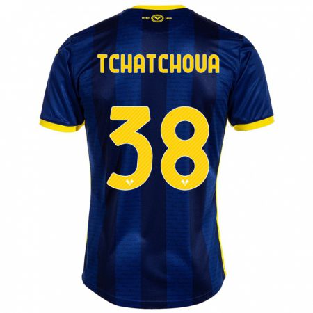 Kandiny Kinderen Jackson Tchatchoua #38 Marine Thuisshirt Thuistenue 2023/24 T-Shirt België