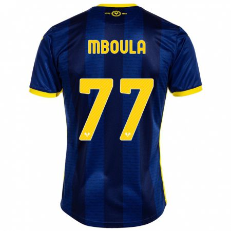 Kandiny Bambino Maglia Jordi Mboula #77 Marina Militare Kit Gara Home 2023/24 Maglietta