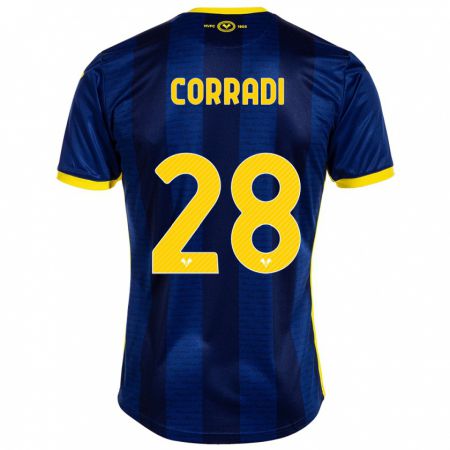 Kandiny Kinderen Christian Corradi #28 Marine Thuisshirt Thuistenue 2023/24 T-Shirt België