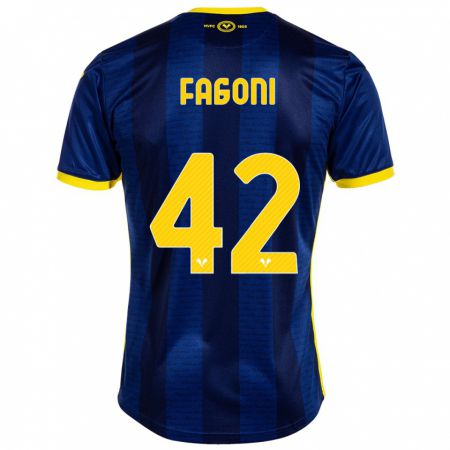 Kandiny Kinderen Marco Fagoni #42 Marine Thuisshirt Thuistenue 2023/24 T-Shirt België