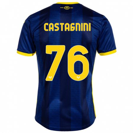 Kandiny Kinderen Mirko Castagnini #76 Marine Thuisshirt Thuistenue 2023/24 T-Shirt België