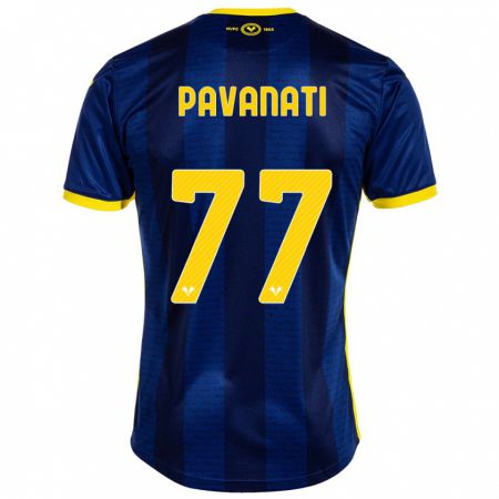 Kandiny Kinderen Alessandro Pavanati #77 Marine Thuisshirt Thuistenue 2023/24 T-Shirt België