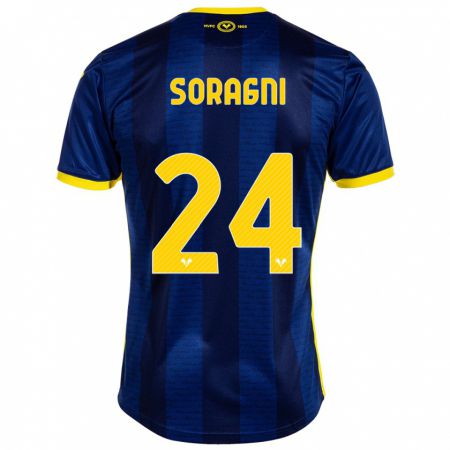 Kandiny Kinderen Alberto Soragni #24 Marine Thuisshirt Thuistenue 2023/24 T-Shirt België