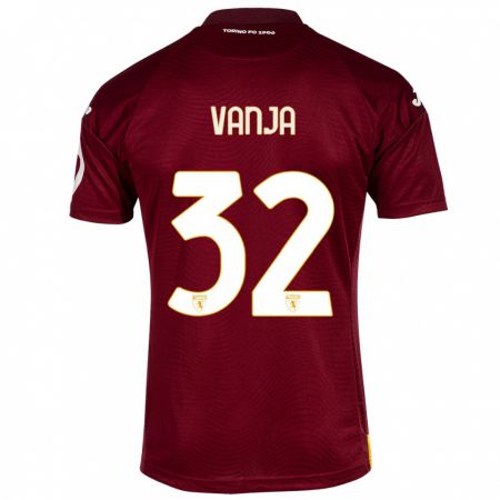 Kandiny Kinderen Vanja Milinković-Savić #32 Donkerrood Thuisshirt Thuistenue 2023/24 T-Shirt België