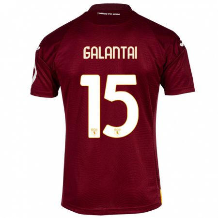 Kandiny Bambino Maglia Tamás Galántai #15 Rosso Scuro Kit Gara Home 2023/24 Maglietta