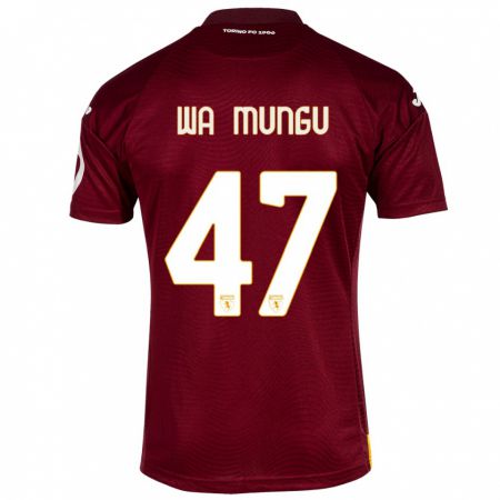 Kandiny Kinderen Vimoj Muntu Wa Mungu #47 Donkerrood Thuisshirt Thuistenue 2023/24 T-Shirt België