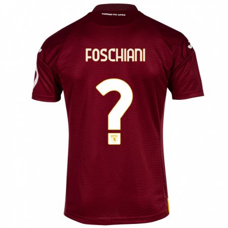 Kandiny Kinder Francesco Foschiani #0 Dunkelrot Heimtrikot Trikot 2023/24 T-Shirt Österreich