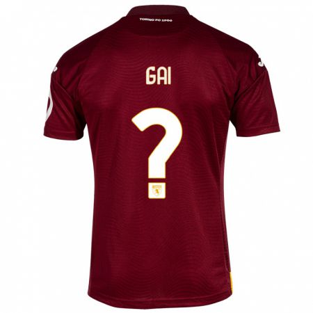 Kandiny Bambino Maglia Fabrizio Gai #0 Rosso Scuro Kit Gara Home 2023/24 Maglietta