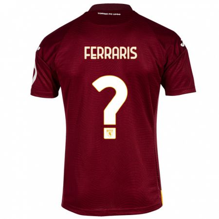 Kandiny Kinderen Lorenzo Ferraris #0 Donkerrood Thuisshirt Thuistenue 2023/24 T-Shirt België