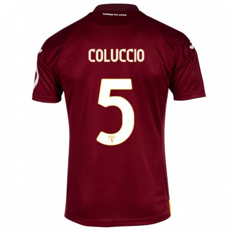 Kandiny Kinderen Francesca Coluccio #5 Donkerrood Thuisshirt Thuistenue 2023/24 T-Shirt België