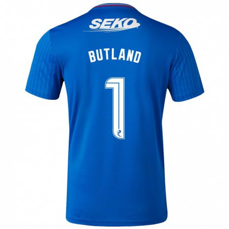 Kandiny Niño Camiseta Jack Butland #1 Azul 1ª Equipación 2023/24 La Camisa México