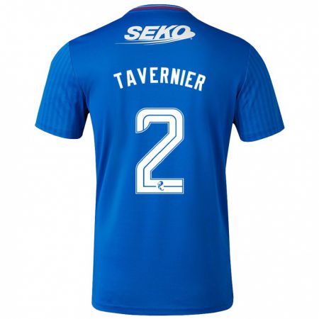 Kandiny Bambino Maglia James Tavernier #2 Blu Kit Gara Home 2023/24 Maglietta