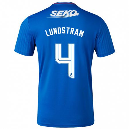 Kandiny Kinder John Lundstram #4 Blau Heimtrikot Trikot 2023/24 T-Shirt Österreich