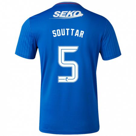 Kandiny Kinder John Souttar #5 Blau Heimtrikot Trikot 2023/24 T-Shirt Österreich