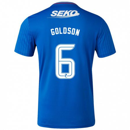 Kandiny Kinder Connor Goldson #6 Blau Heimtrikot Trikot 2023/24 T-Shirt Österreich