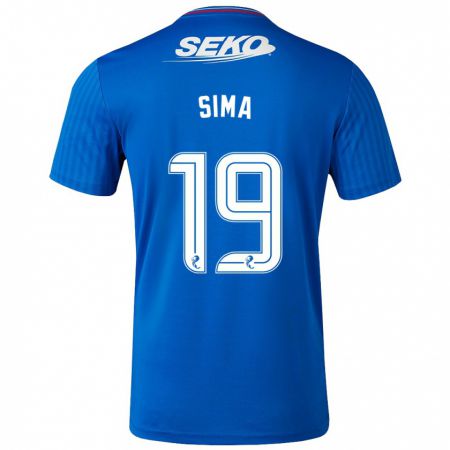 Kandiny Bambino Maglia Abdallah Sima #19 Blu Kit Gara Home 2023/24 Maglietta