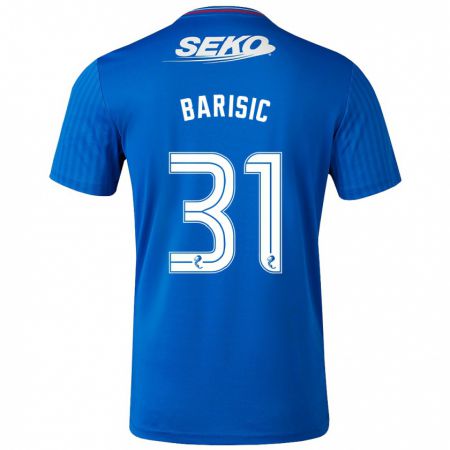 Kandiny Kinder Borna Barisic #31 Blau Heimtrikot Trikot 2023/24 T-Shirt Österreich