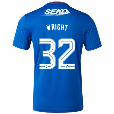 Kandiny Kinder Kieran Wright #32 Blau Heimtrikot Trikot 2023/24 T-Shirt Österreich