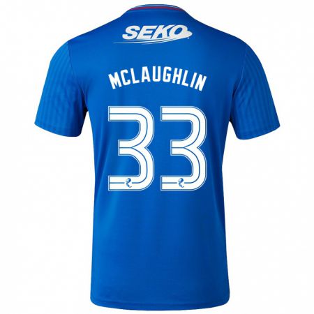 Kandiny Bambino Maglia Jon Mclaughlin #33 Blu Kit Gara Home 2023/24 Maglietta