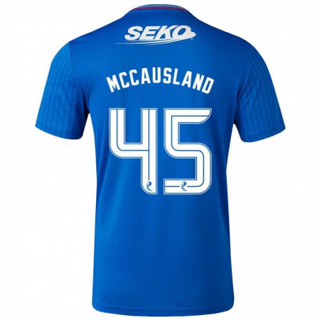 Kandiny Kinderen Ross Mccausland #45 Blauw Thuisshirt Thuistenue 2023/24 T-Shirt België