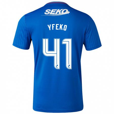 Kandiny Kinder Johnly Yfeko #41 Blau Heimtrikot Trikot 2023/24 T-Shirt Österreich