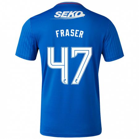 Kandiny Niño Camiseta Robbie Fraser #47 Azul 1ª Equipación 2023/24 La Camisa