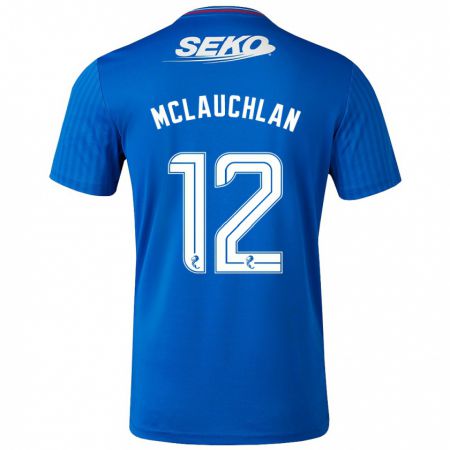 Kandiny Bambino Maglia Rachel Mclauchlan #12 Blu Kit Gara Home 2023/24 Maglietta